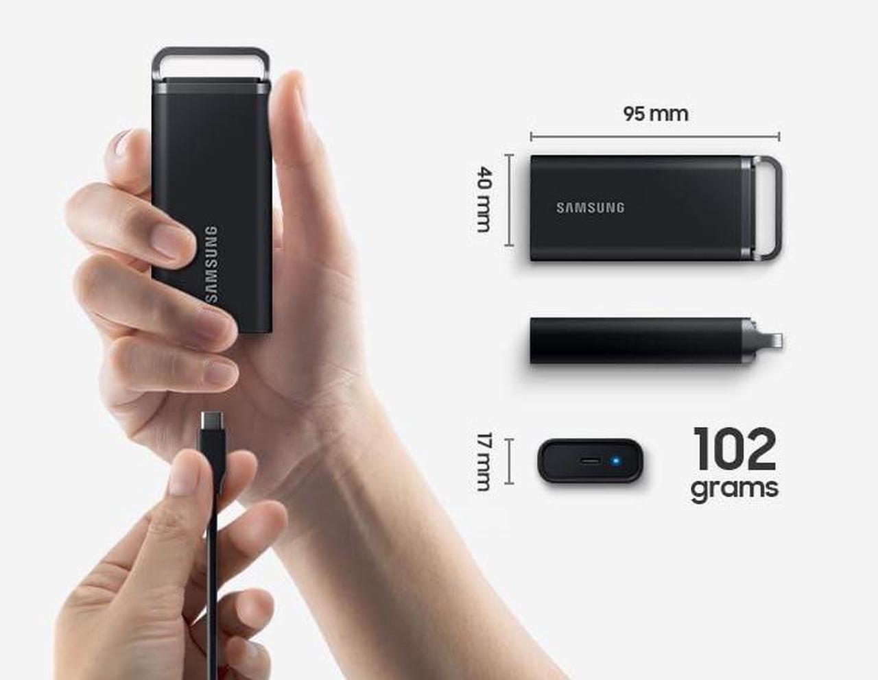 Alt view image 3 of 4 - Samsung Portable SSD T5 EVO 4TB USB 3.2 Gen 1 460MB/s Read 460MB/s Write External Hard Drive for Mac, PC, Android, Smart TVs and Game Consoles. Includes USB-C Cable, MU-PH4T0S/EU