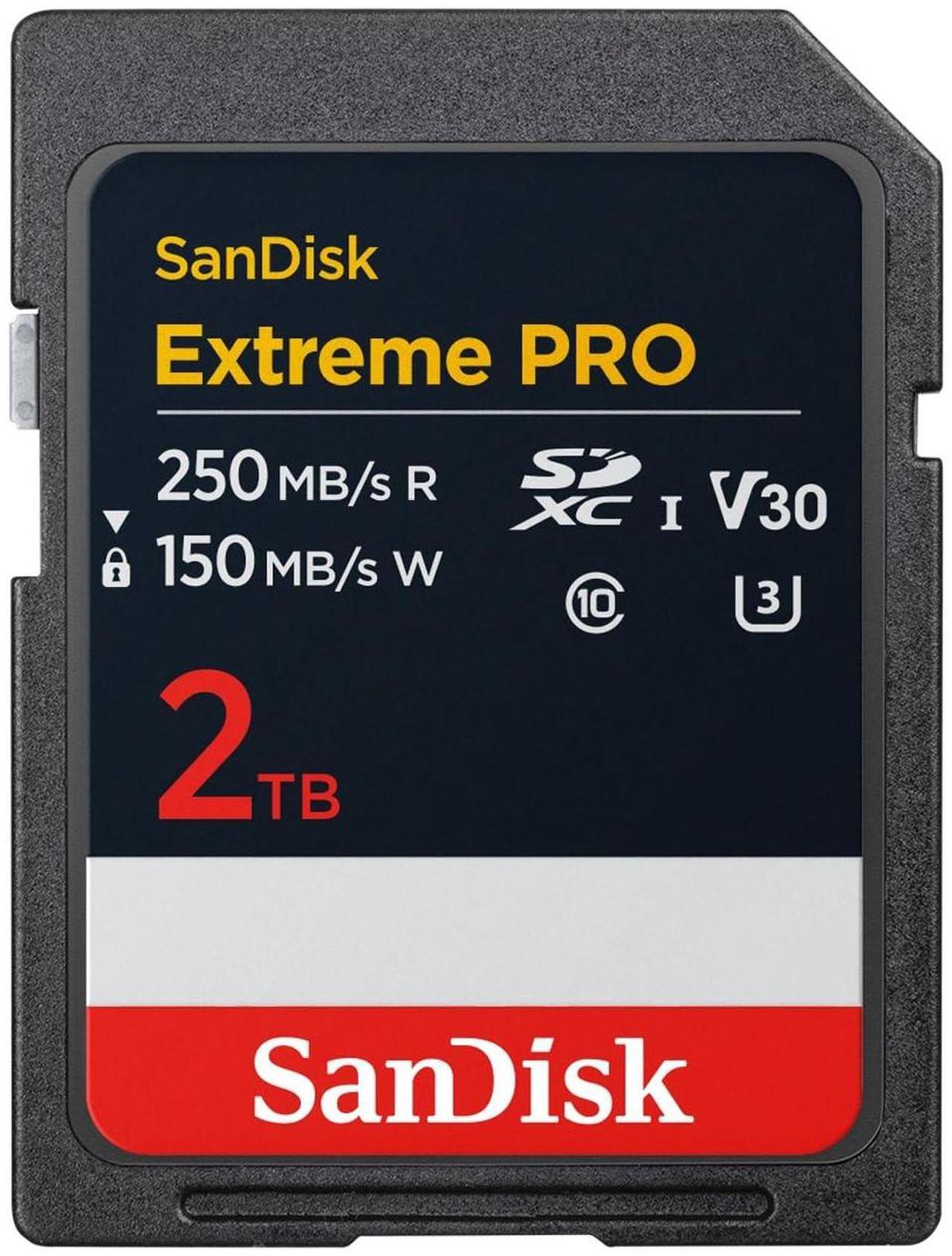 Alt view image 6 of 11 - SanDisk Extreme Pro 2TB Secure Digital Extended Capacity (SDXC) Memory Card Model SDSDXXD-2T00-GN4IN