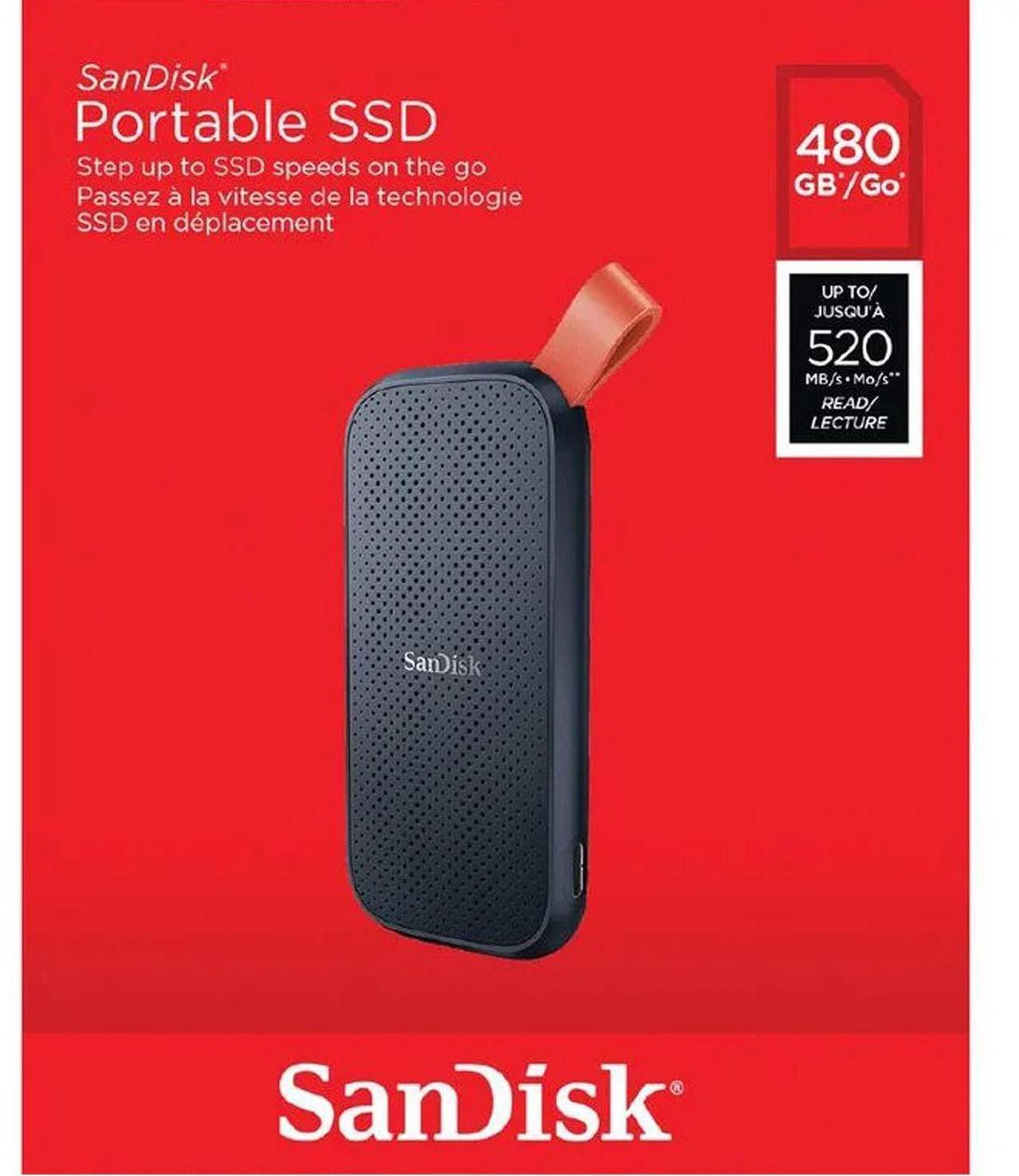 Alt view image 12 of 16 - SanDisk 480GB Portable SSD Solid State Drives USB 3.2 USB-C (SDSSDE30-480G-G25)
