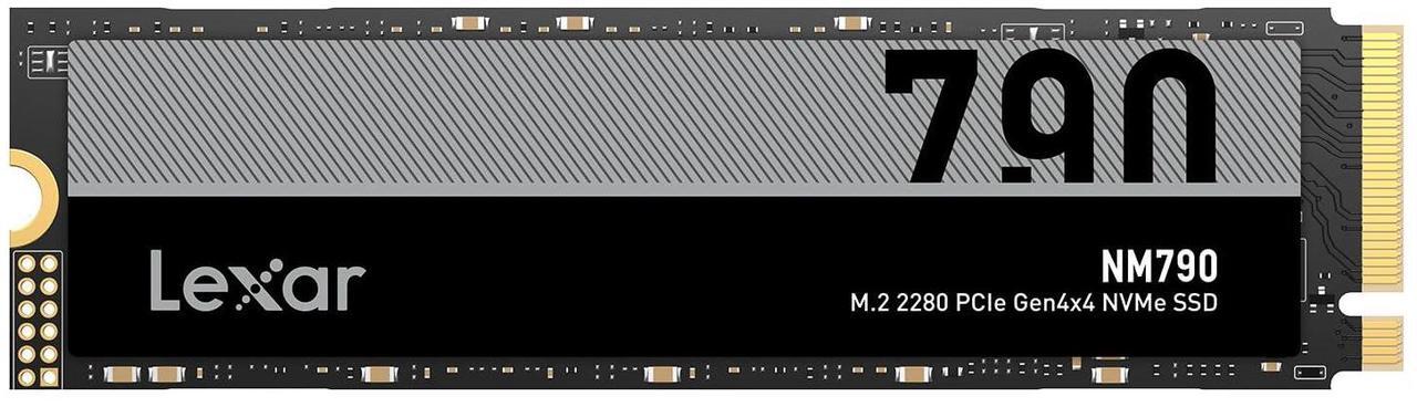 Alt view image 3 of 9 - Lexar 2TB NM790 SSD PCIe Gen4 NVMe M.2 2280 Internal Solid State Drive, Up to 7400/6500 MB/s Read/Write, Compatible with PS5, for Gamers and Creators, Black (LNM790X002T-RNNNG)
