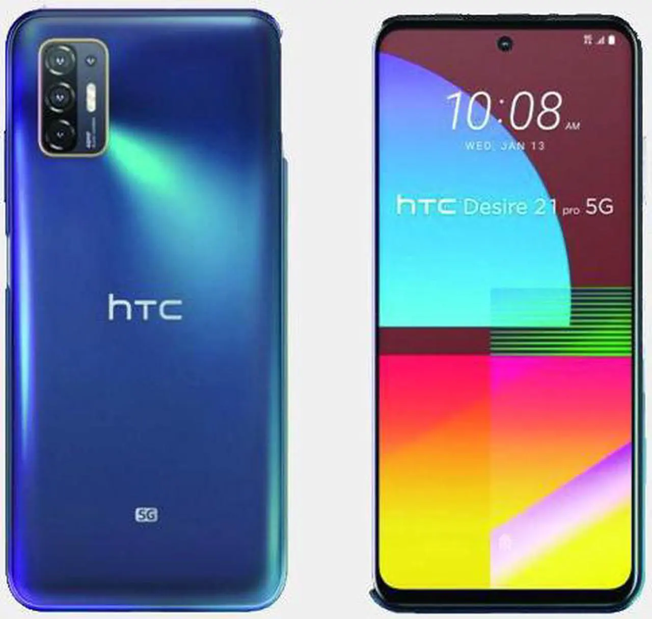 Alt view image 6 of 10 - HTC Desire 21 Pro Dual-SIM 128GB ROM + 8GB RAM (GSM Only | No CDMA) Factory Unlocked 5G Smartphone (Blue) - International Version