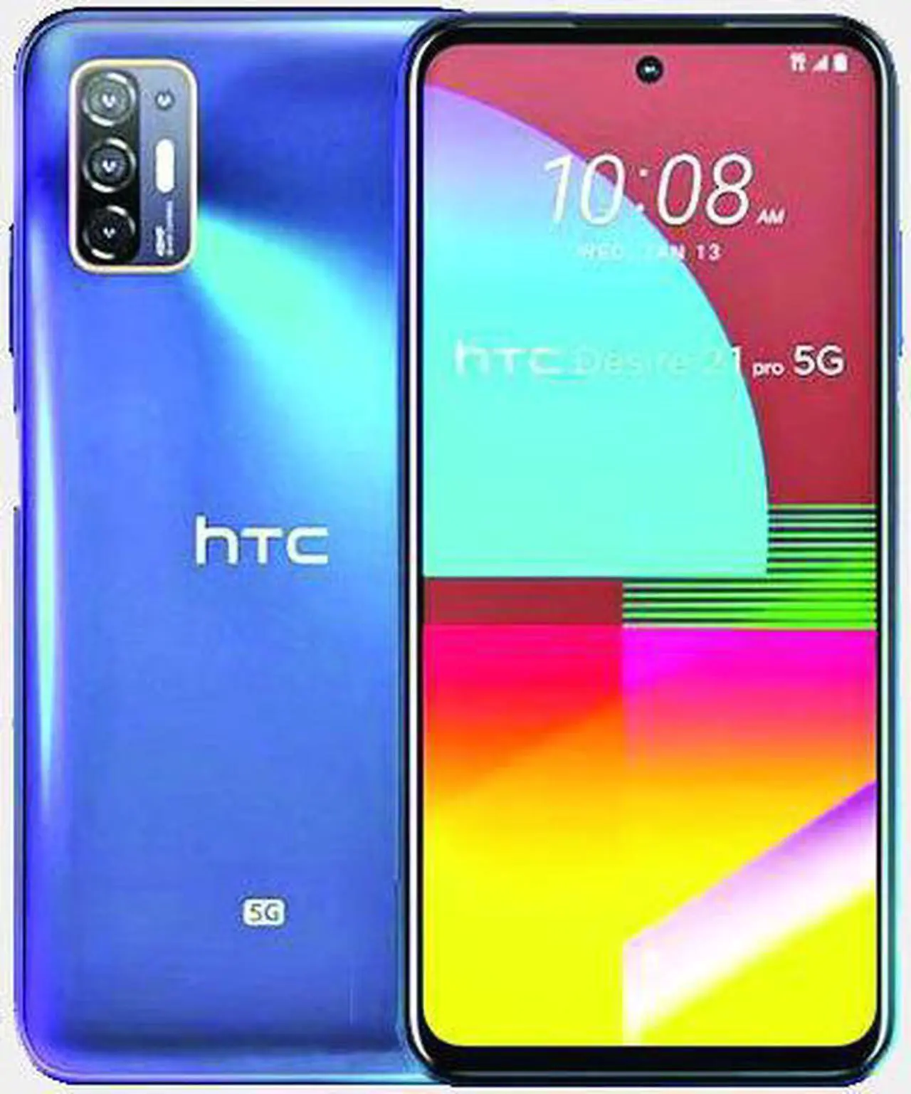 Alt view image 7 of 10 - HTC Desire 21 Pro Dual-SIM 128GB ROM + 8GB RAM (GSM Only | No CDMA) Factory Unlocked 5G Smartphone (Blue) - International Version