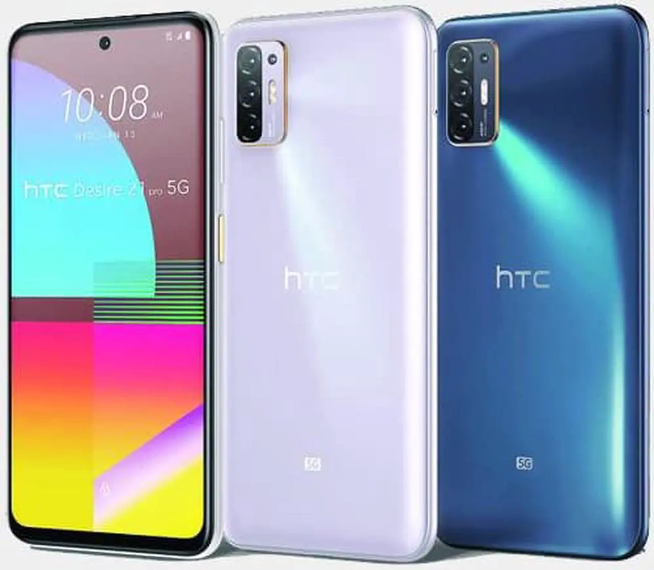 Alt view image 9 of 10 - HTC Desire 21 Pro Dual-SIM 128GB ROM + 8GB RAM (GSM Only | No CDMA) Factory Unlocked 5G Smartphone (Blue) - International Version