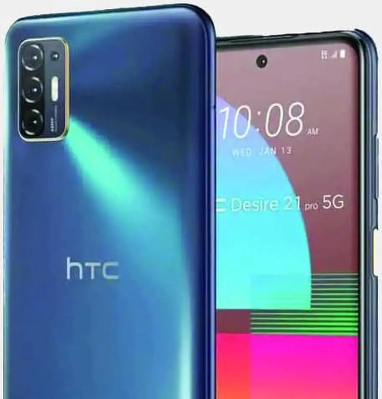 Alt view image 10 of 10 - HTC Desire 21 Pro Dual-SIM 128GB ROM + 8GB RAM (GSM Only | No CDMA) Factory Unlocked 5G Smartphone (Blue) - International Version