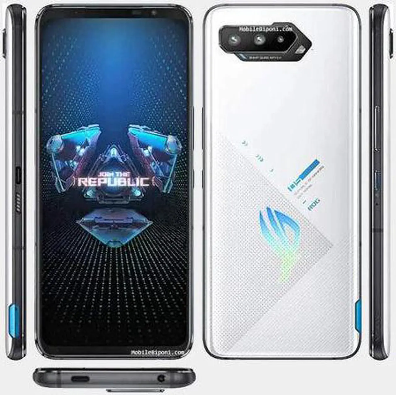 Alt view image 6 of 8 - Asus ROG Phone 5 ZS673KS / I005DA, 5G, International Version (No Warranty), Dual 128GB 12GB RAM, Tencent Games with Google Play, White - GSM Unlocked