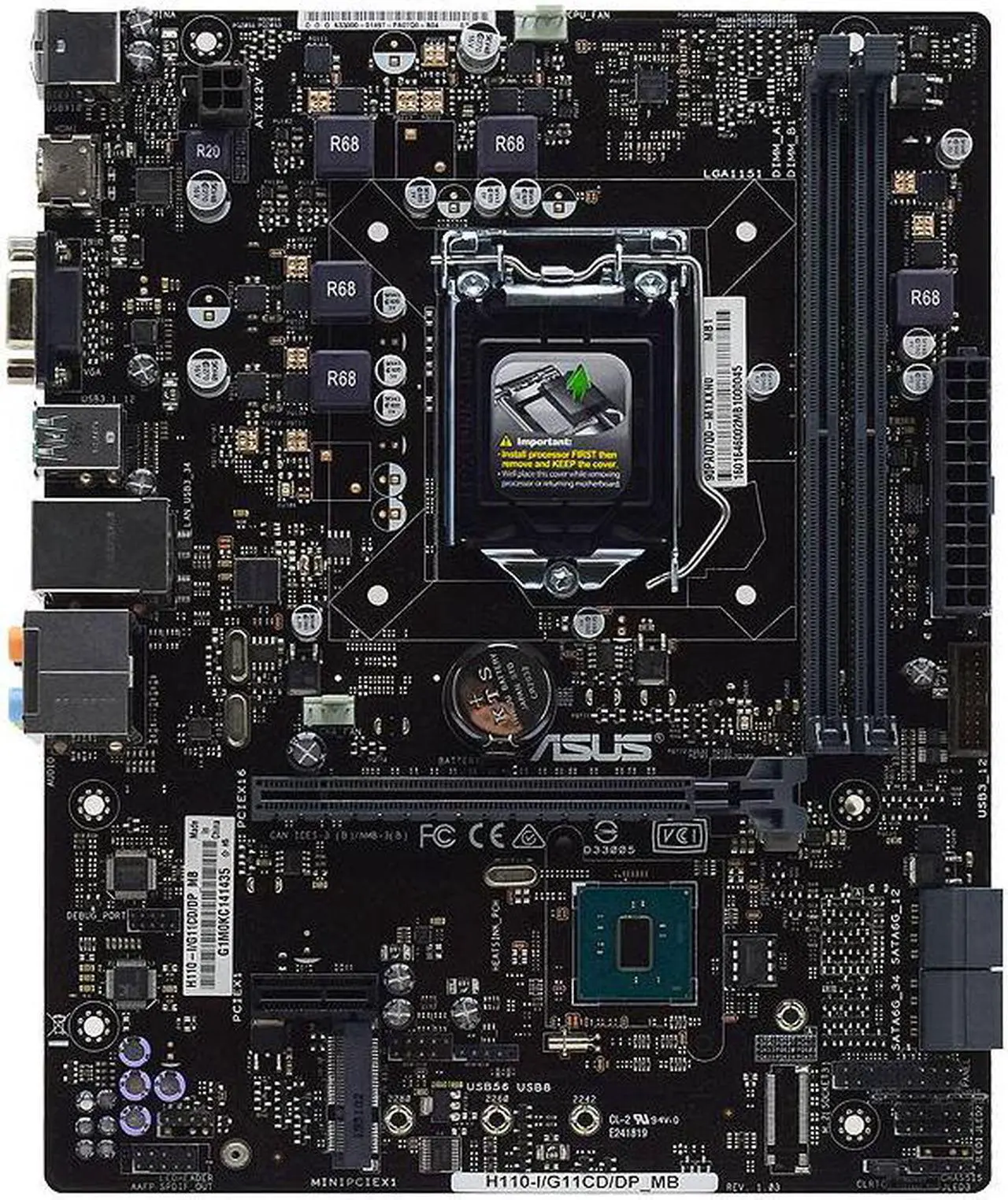 Alt view image 6 of 8 - ASUS H110-I/G11CD/DP_MB LGA 1151 Intel H110  Desktop PC Motherboard DDR4 PCI-E X16 SATA3 USB3.0 ATX Core i3 i5 i7 CPUS