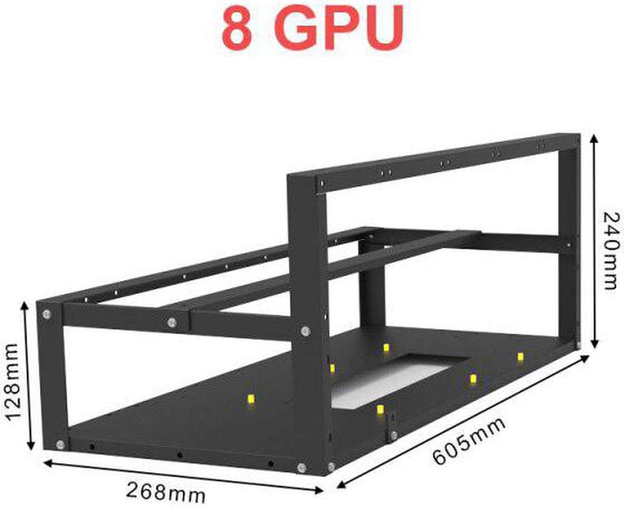 6/8/12 GPU Miner Mining Rig Aluminum Open-pit Case Computer ETH/ETC/ZEC Frame Mining Rack For Bitcon Miner Ethereum Kit