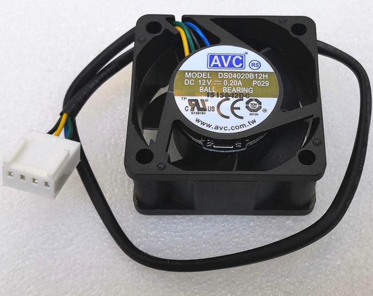 dicated Cooling Fan For AVC DS04020B12U 4020 40MM 4CM 40X40X20 DC 12V 0.25A for Jetson Nano, PWM Speed Adjustment Strong Air