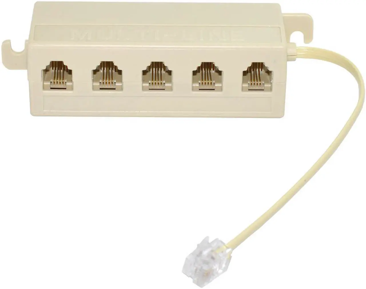 Alt view image 6 of 7 - CYDZ 5 Way Outlet 6P4C RJ12 RJ11 6P4C to 6P4C 4 Way Telephone Line Modular Splitter Adapter