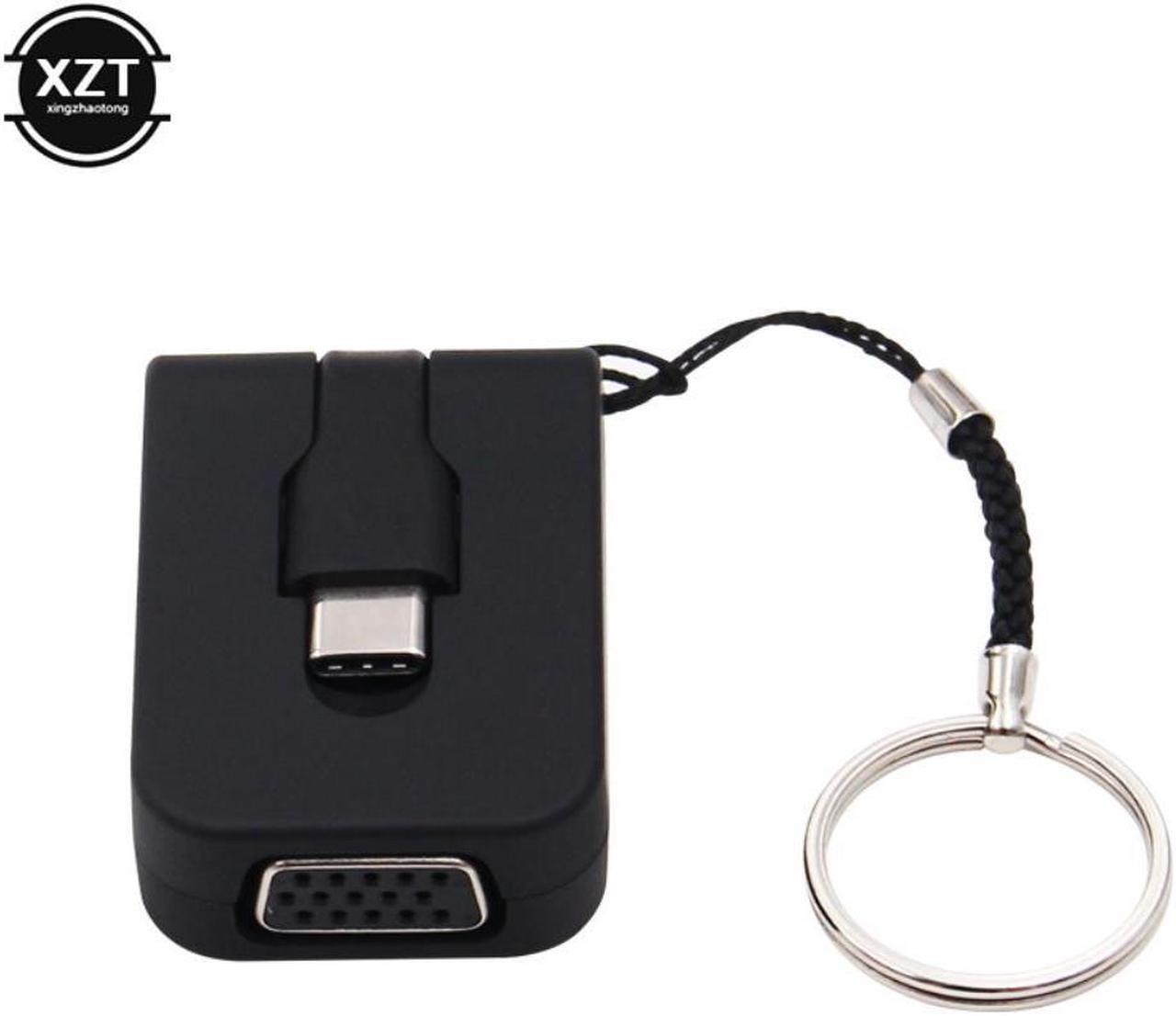 Alt view image 2 of 6 - 1080P USB 3.1 Type C to VGA Converter Male to Female USB-C to VGA Adapter Cable for Apple Macbook Chromebook Pixel Laptop