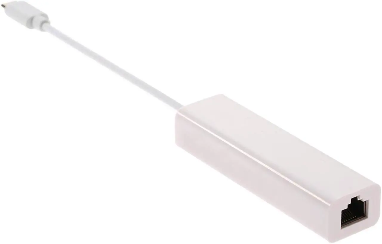 Alt view image 3 of 3 - USB-C Type C Male to 100M Gigabit Ethernet Network LAN Adapter for Laptop PC White