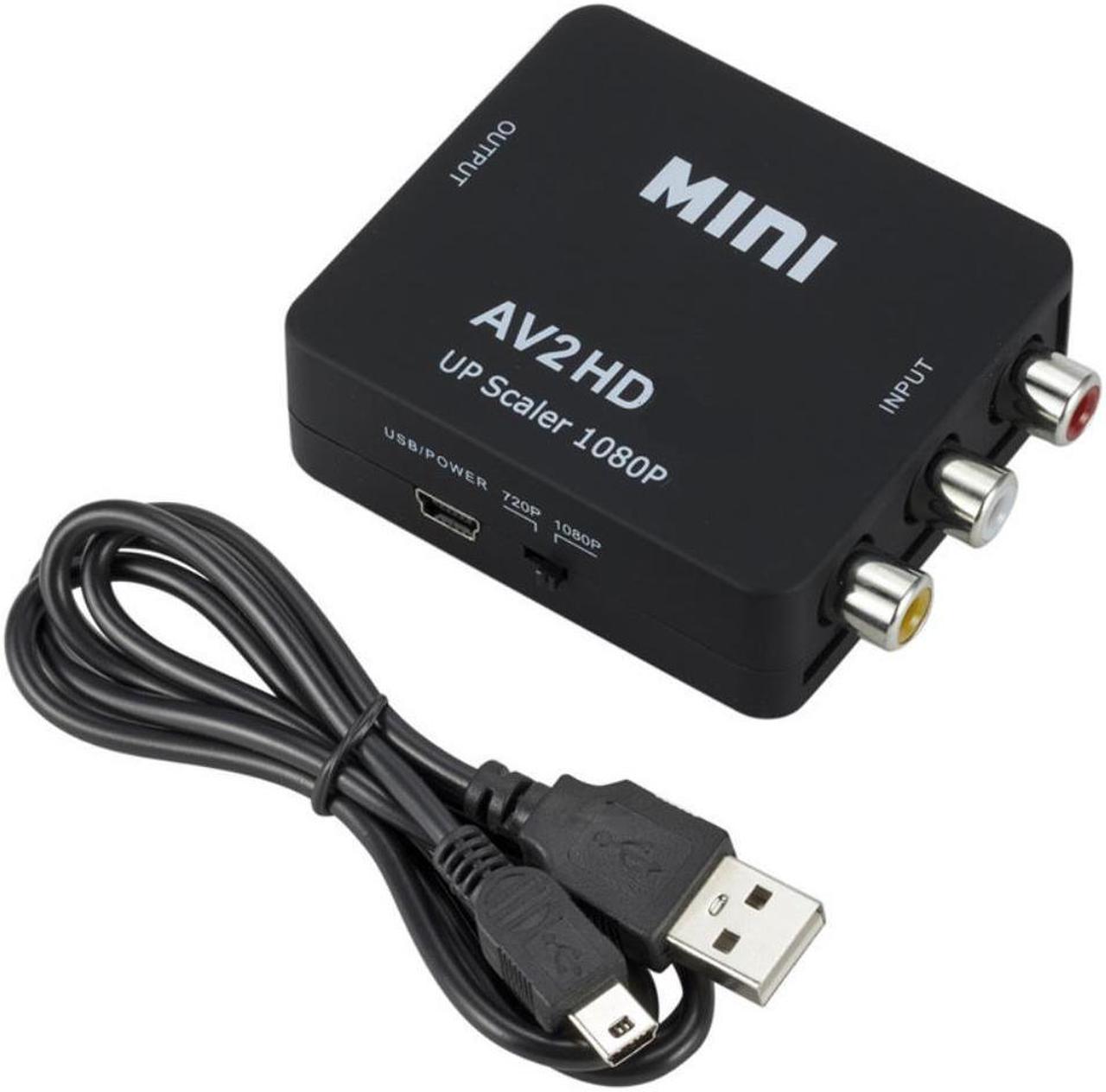 AV/RCA CVBS To HDMI-compatibe Adapter 1080P Video Converter MINI AV2HDMI-compatible Adapter Converter Box for HDTV Projector