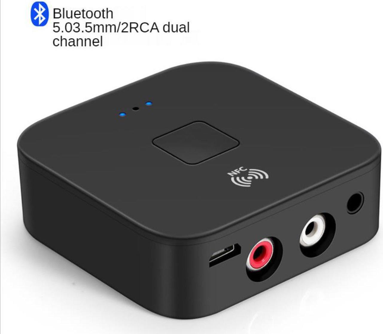 Bluetooth 5.0 RCA Audio Receiver APTX 3.5mm AUX Jack Music Wireless Bluetooth Adapter with NFC for Car TV Computer Speakers