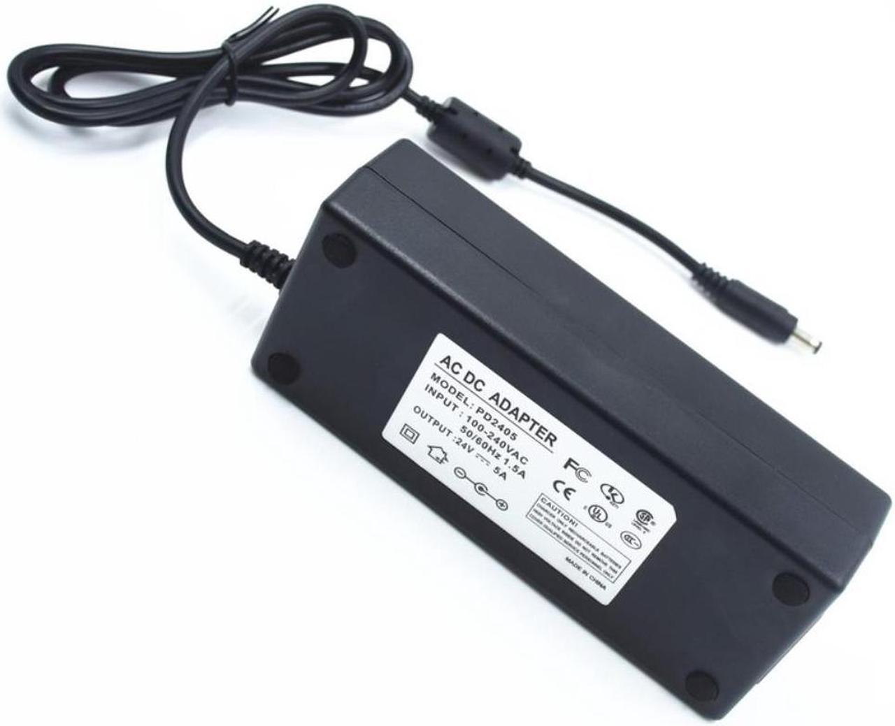 24V 5A Dc Power Adapter ,120W Led Light Power Supply 24V 5A ,100-240Vac Input FCC CE Listed Transformer