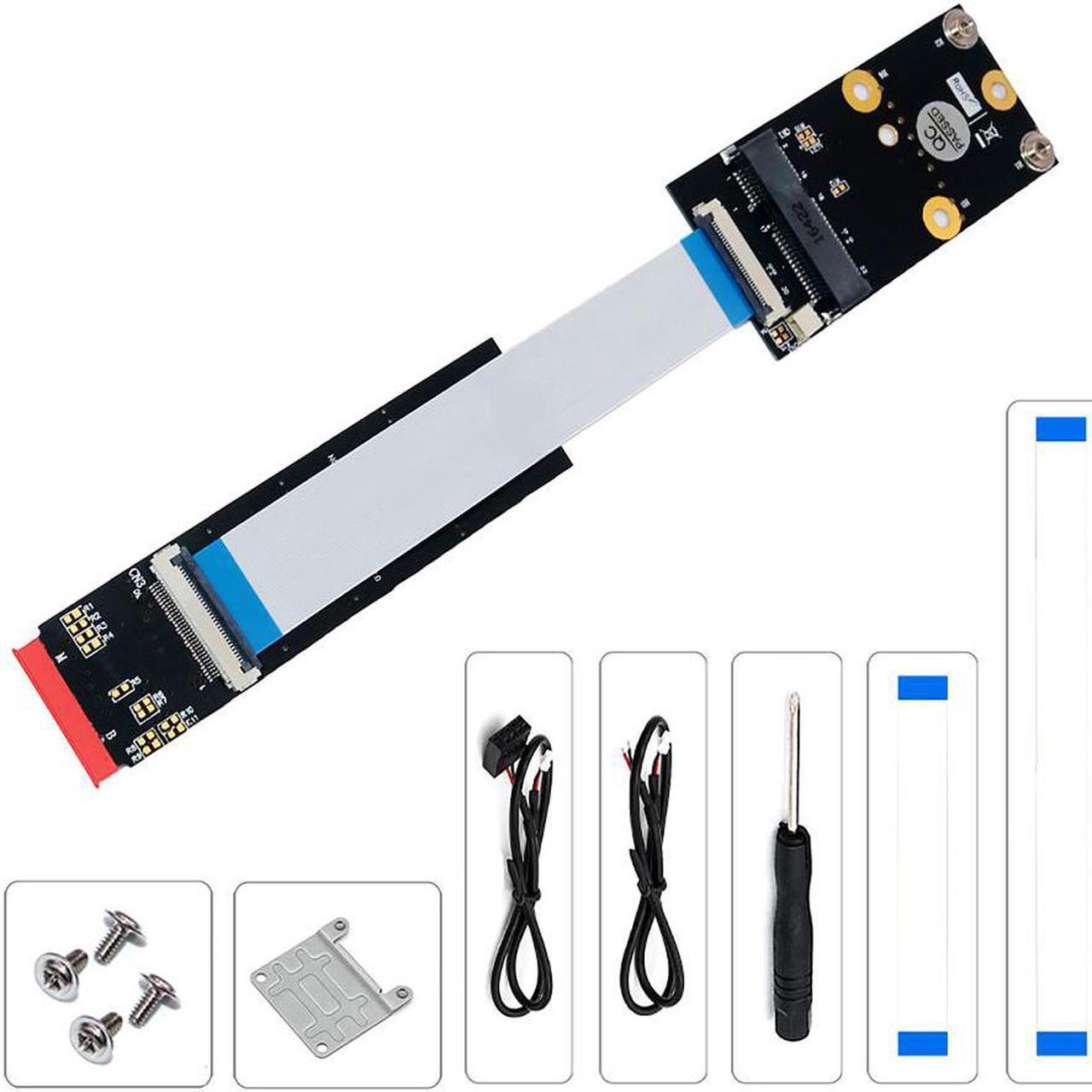 M.2 Wifi Adapter M.2 NGFF Key B+M to Mini PCI-E Wifi Network Card M.2 to Mini PCI Express Wifi Bluetooth Adapter with FFC Cables