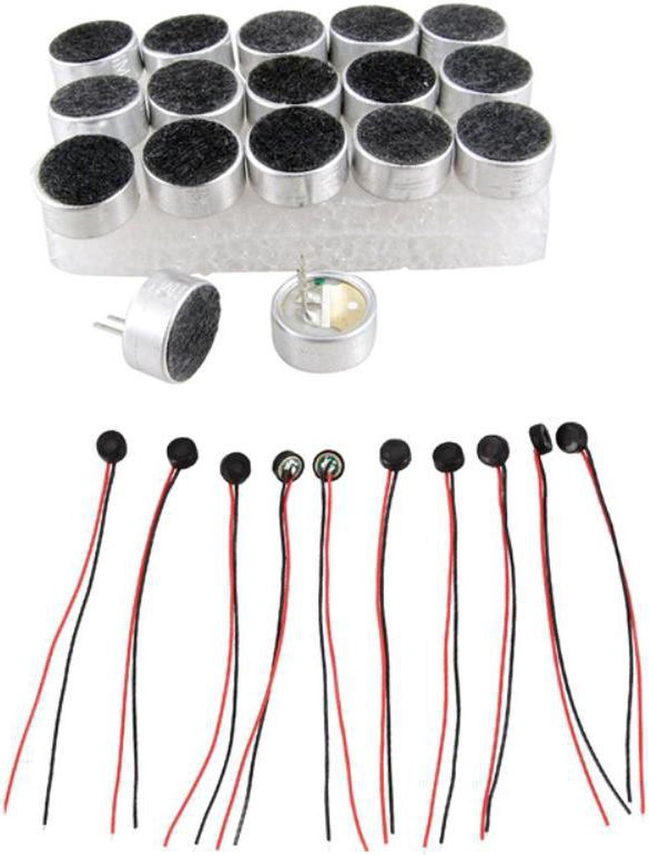 28 Pcs MIC Capsule Electret Condenser Microphones For PC Phone MP3 MP4, 18 Pcs 9.5X4.5 Mm & 10 Pcs 4X2 Mm