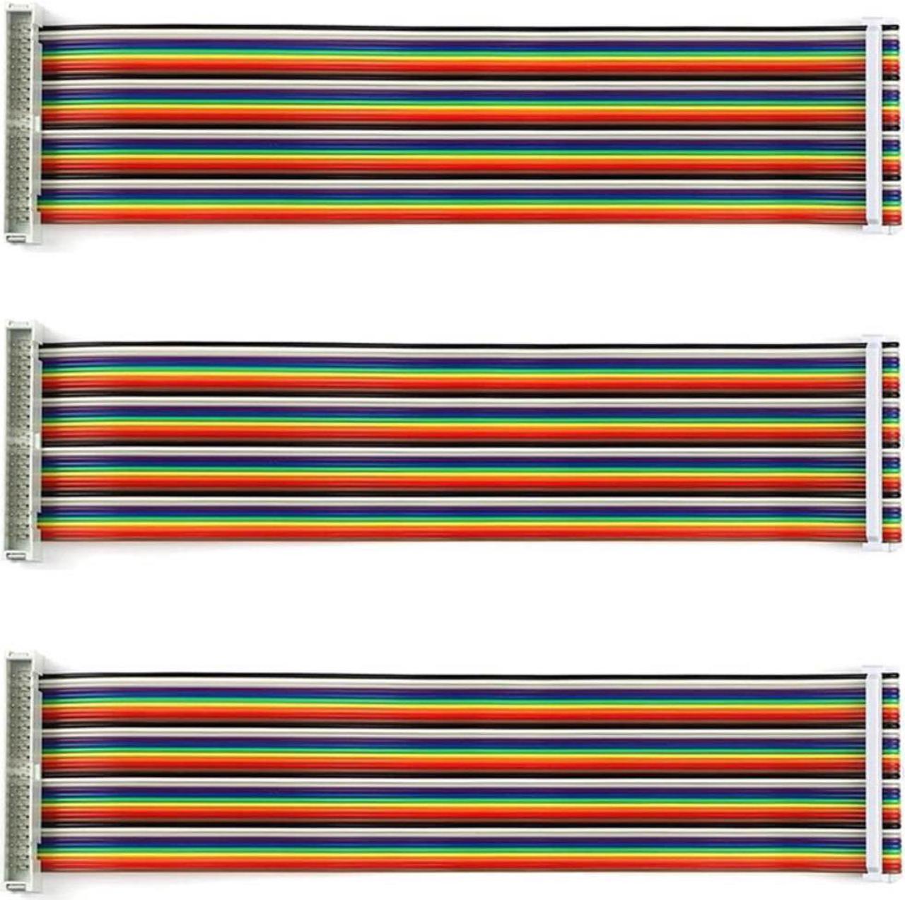 Male To Female GPIO Ribbon Cable 40Pin 8Inch Breadboard Jumper Wires for Connection Raspberry Pi 3 2 Model B B+ W