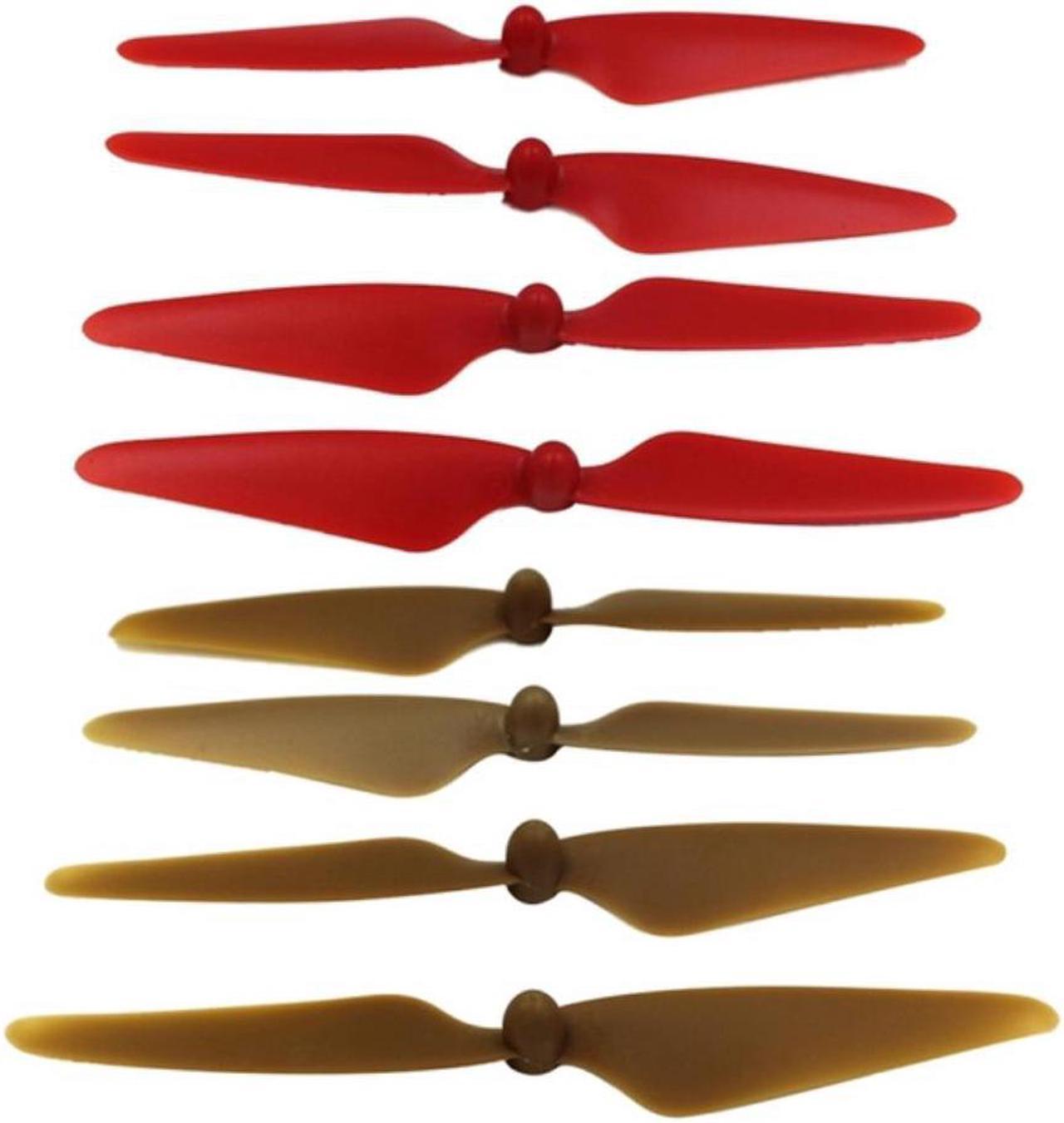 8Pcs For Hubsan H501S X4 Rc Quadcopter Propellers Blades 2Cw/2Ccw - 4Pcs Red & 4Pcs Yellow