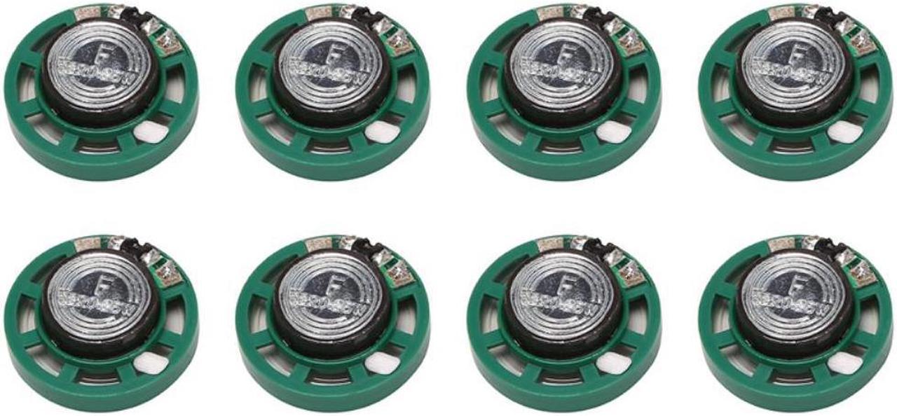 8X 0.25 W 32 Ohm Plastic Magnetic Speaker With 27 Mm Diameter Green + Silver