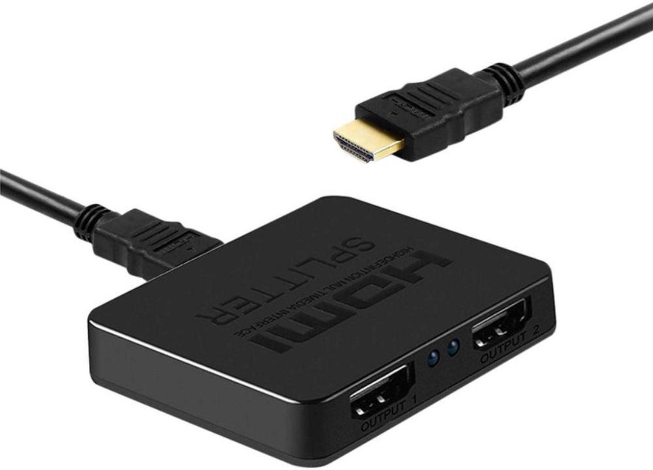 Hdmi Splitter 1 In 2 Out-Ultra Hd 4K 4 Port Hdmi Adapter For Fire Stick/Apple Tv/Fire Tv/Roku Tv/Ps4 Pro/ One X/Wii U