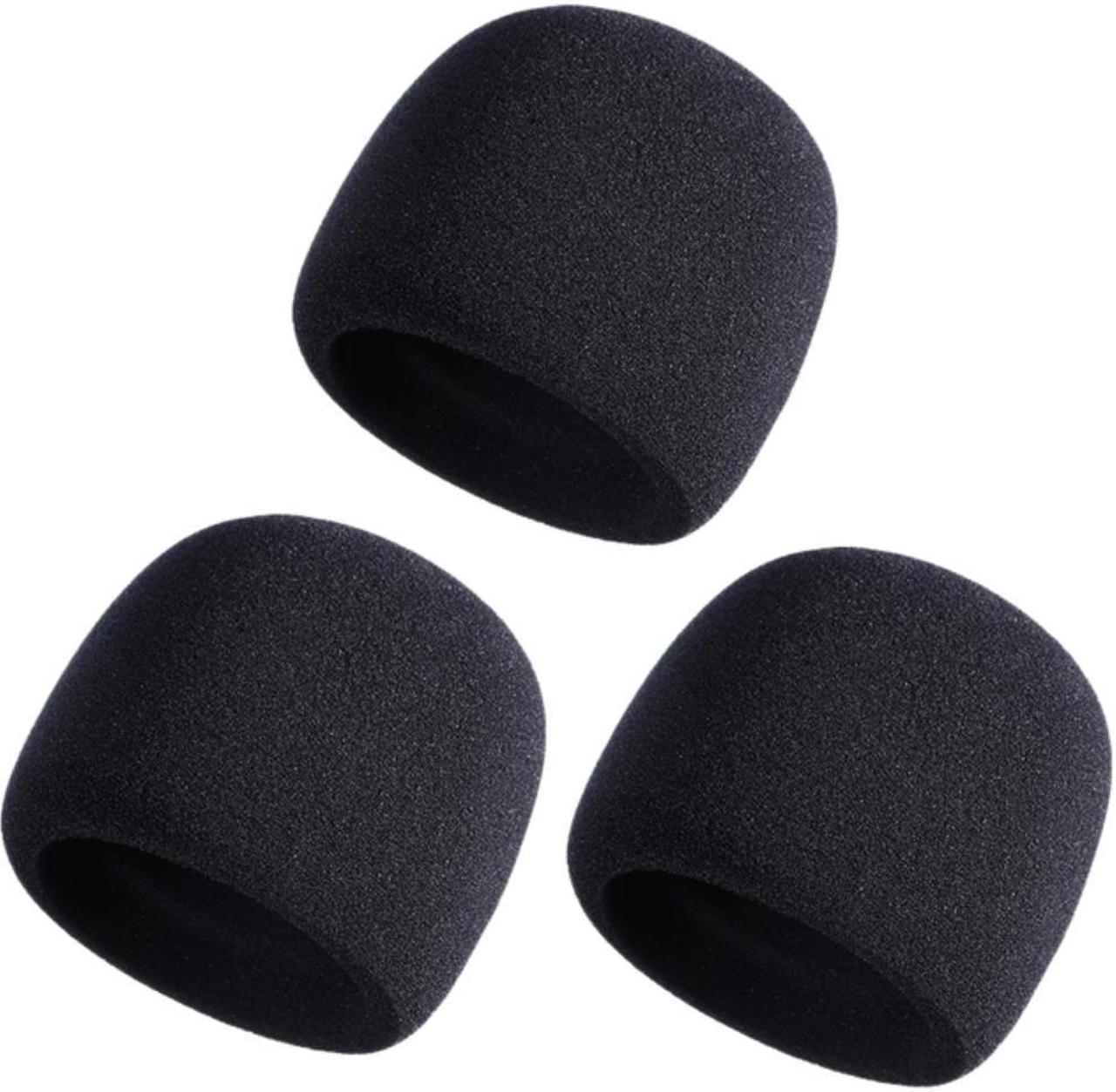 Mic Cover Sponge Microphone Windscreen For Blue Yeti, Yeti Pro Condenser Microphone (Black, 3 Pack)