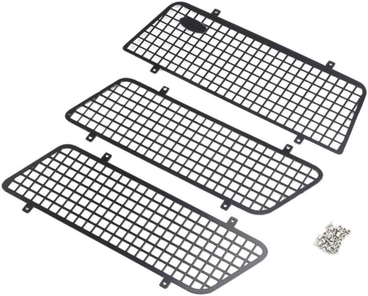 3PCS Metal Window Mesh Protective Net With Logo For 1/10 RC Rock Car Traxxas TRX4 Bronco 82046-4