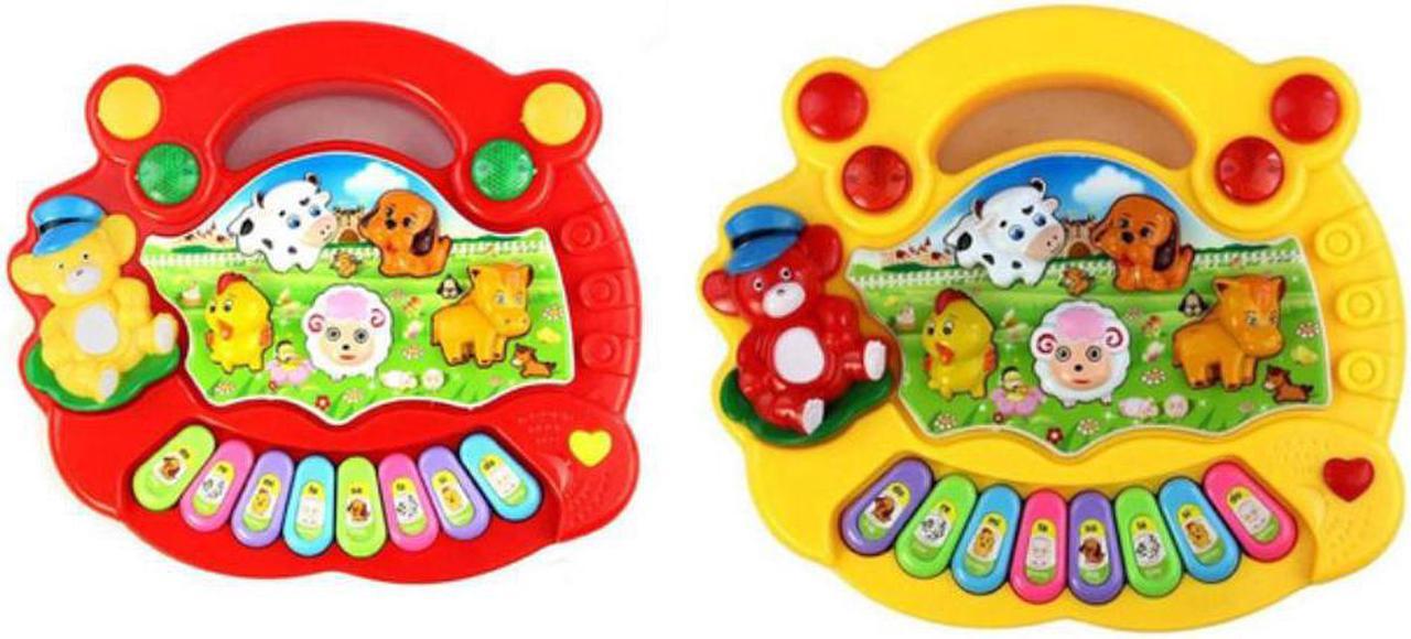 2 Pcs Early Education 1 Year Olds Baby Toy Animal Farm Piano Music Developmental Toys Baby Musical Instrument For Children, Yell