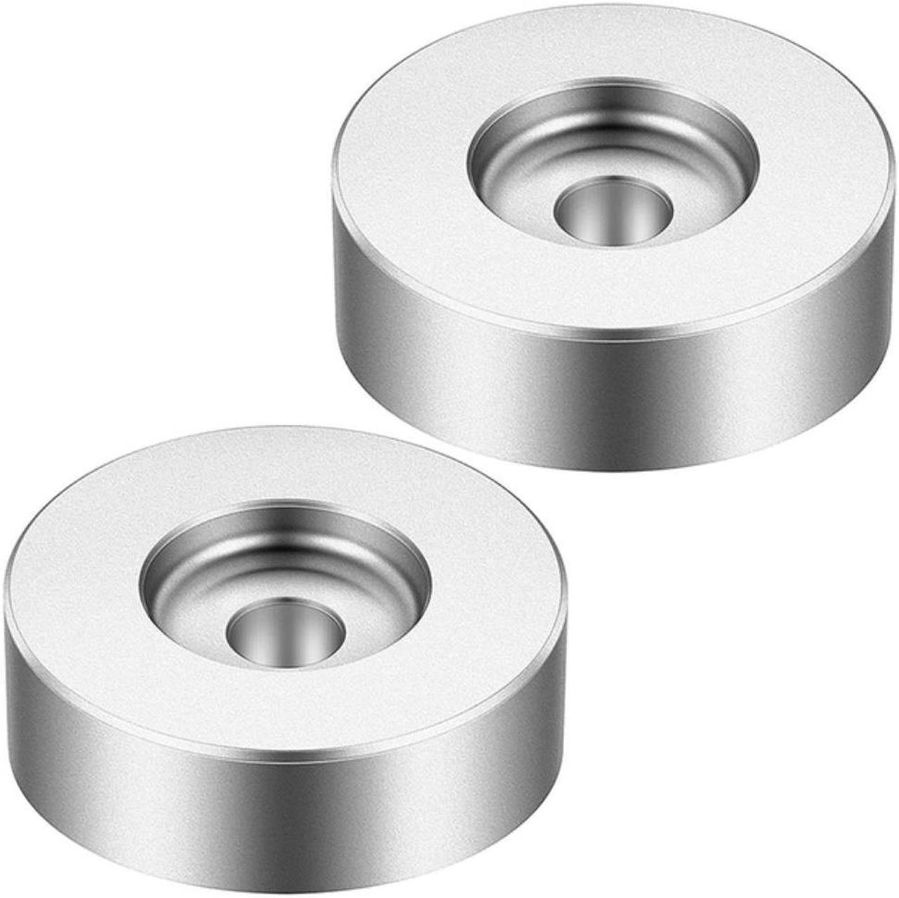 2 Pcs 45 RPM Adapter Solid Aluminum 7 Inch Vinyl Record 45 RPM Record Turntable Adapter For Most Vinyl Record Turntables