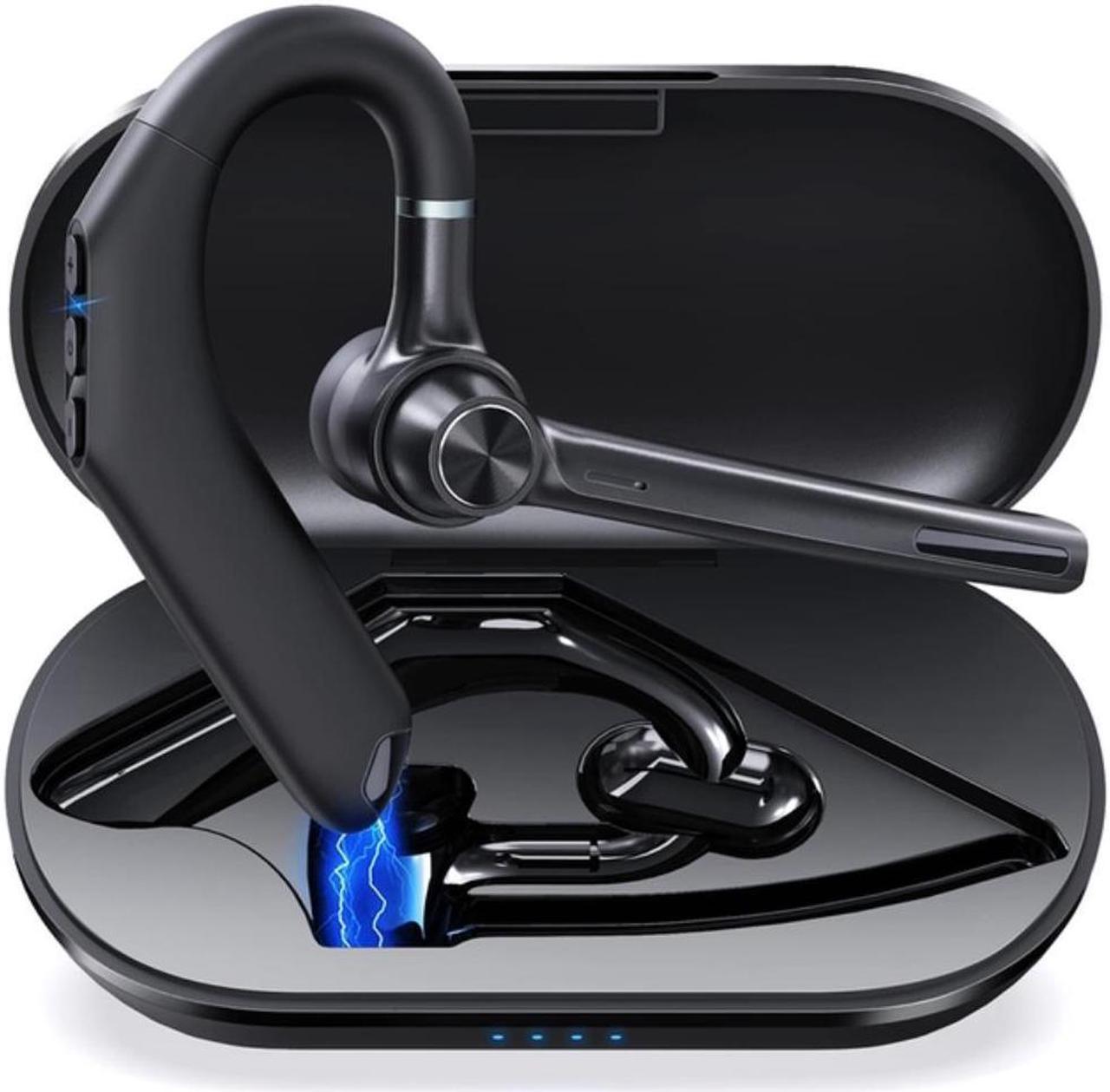 Bluetooth Headset Built In Dual Mic Noise Canceling Earpiece With Charging Case Wireless Earphone For Cellphone/Business