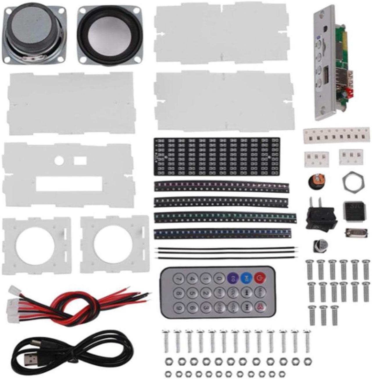 Bluetooth Speaker Kit DIY Soldering Project Spectrum USB Mini Electronic Sound Amplifier Home Stereo Speaker (Spectrum)