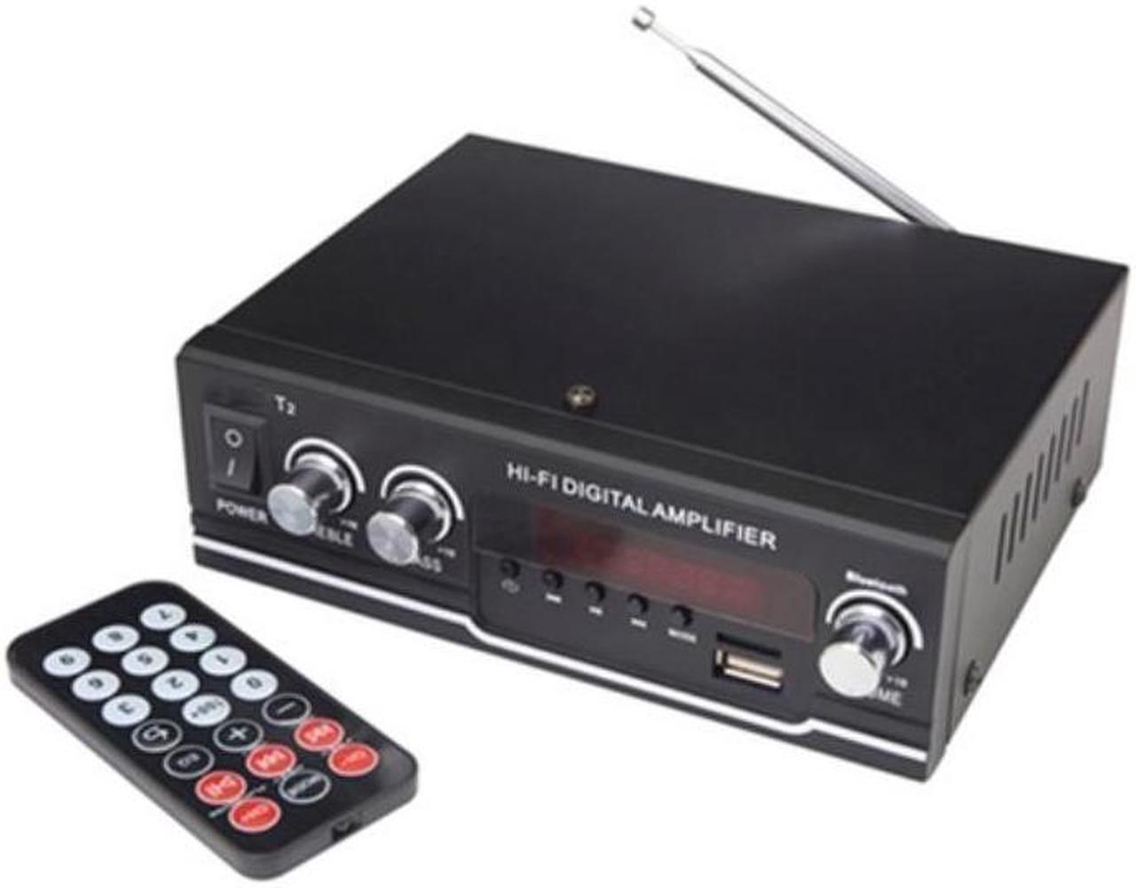 Wireless Bluetooth Stereo Power Amplifier with Rca, USB, Sd, Microphone Input, Fm Suitable for Home Theater EU Plug