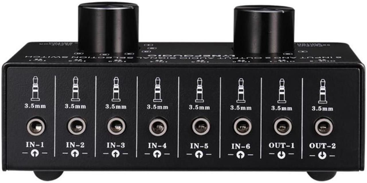 Switcher 6 In 2 Out Or 2 In 6 Headphone Speaker Switch Out Stereo Sound Source Signal Selection Switch, Interface With 3.5Mm Des