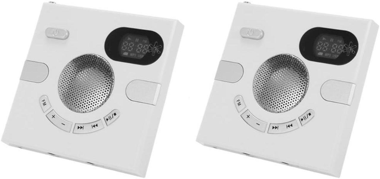 2X Wall Speaker Fm Radio With Time Display Headphone Jack Support Aux Audio TF Card USB Disk Mp3 Player USB Charge