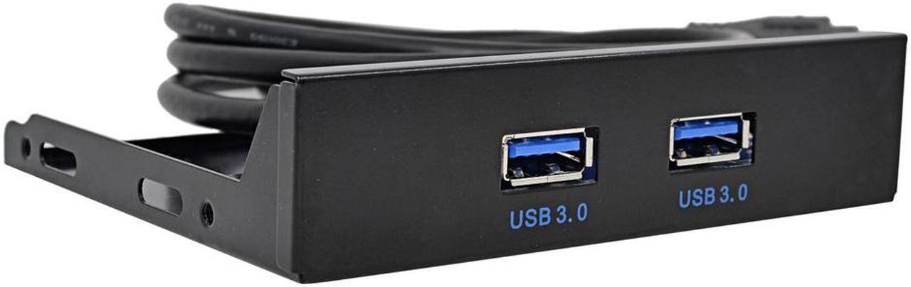 XX Performance  support de panneau avant USB 3.0 Hub USB 3.5, 20 broches, 2 Ports, câble adaptateur pour PC de bureau, baie de disquette de pouces