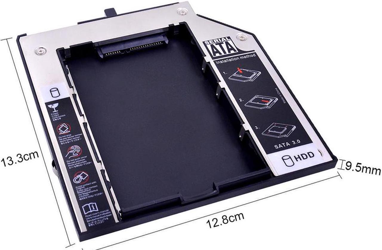 CHIPAL  caddie pour disque dur SATA 9.5 3.0, 2.5mm, pour Lenovo ThinkPad T400, T400s, T500, W500, T410, DVD-ROM, CD-ROM