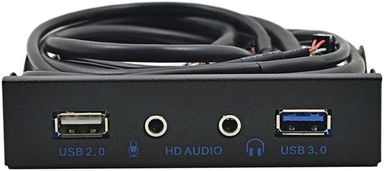 Interface Audio HD et micro, 20 broches, 4 Ports USB 2.0 et USB 3.0, haute qualité, pour PC, adaptateur de baie souple de 3.5 pouces