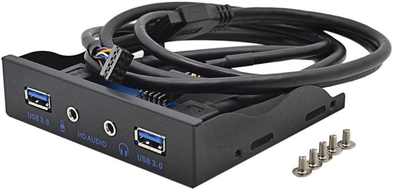 Carte mère 20 broches 4 Ports USB 3.0 + Audio HD + USB 3.0, adaptateur Hub de panneau avant souple avec Interface Microphone 3.5mm