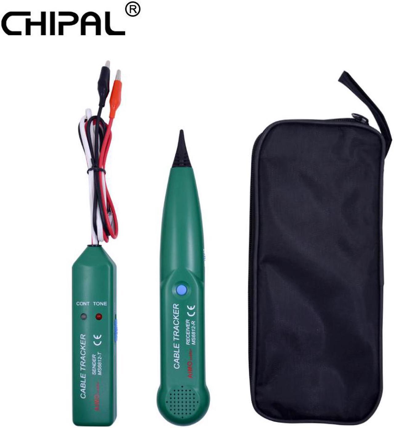 CHIPAL AIMO  testeur de câbles réseau Lan, pour Cat5 Cat5E Cat6 Cat6E RJ11, traceur de câbles RJ45, avec boîte à outils noire