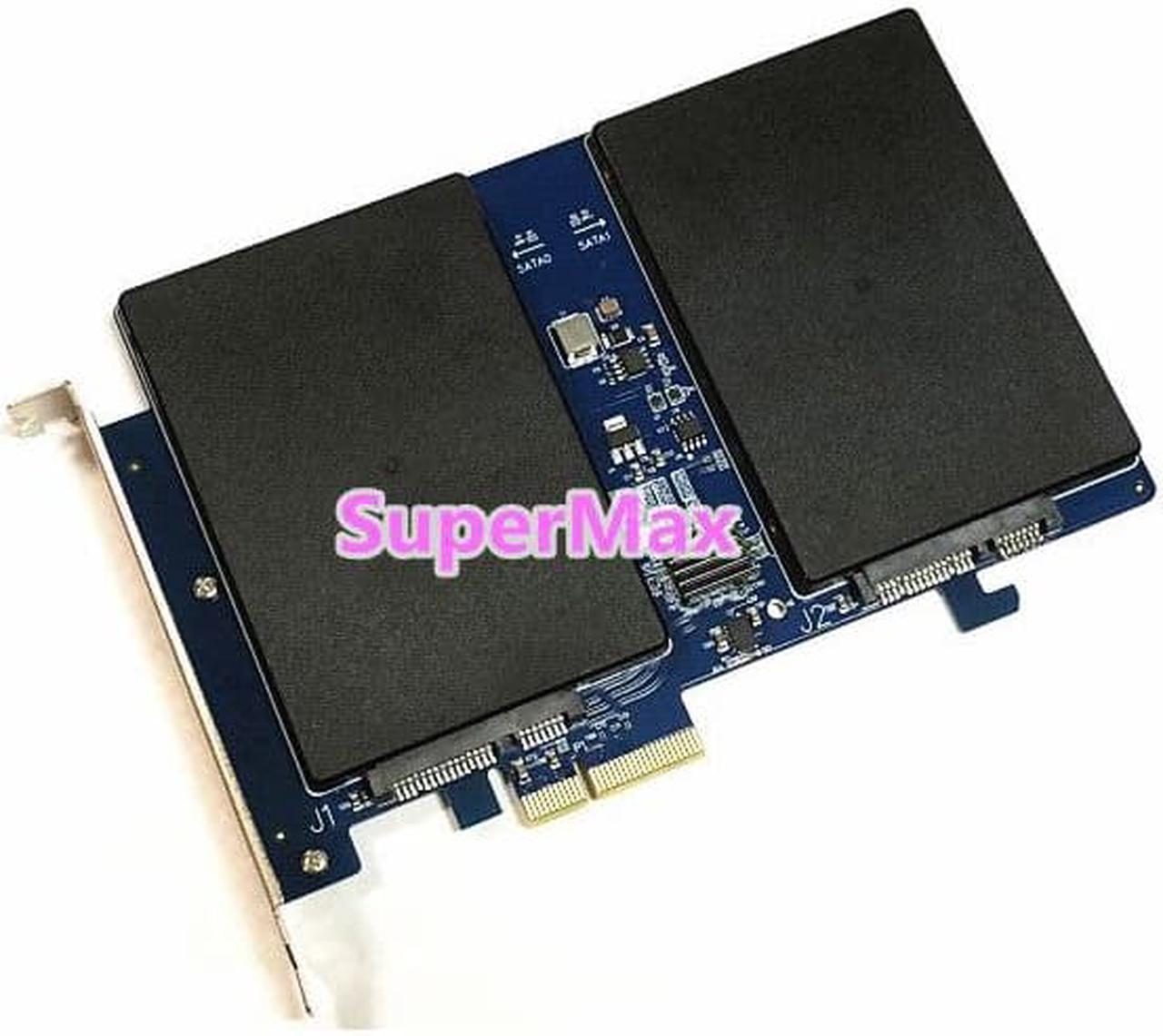 Marvell  adaptateur double SATA III à PCI-E X2, carte d'extension RAID 0/1, 88SE9230, pour Windows 7/8/10