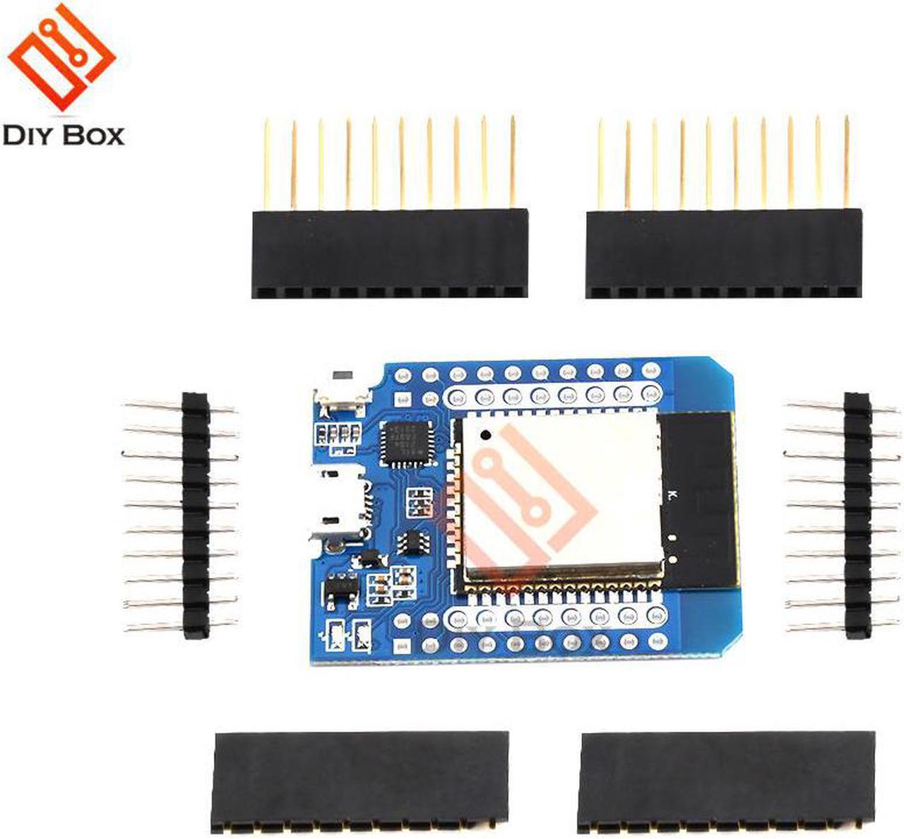 For WeMos D1 Mini ESP8266 ESP32 ESP-WROOM-32 WIFI Bluetooth Module CP2104 Development Board with Pins for Arduino DIY Kit