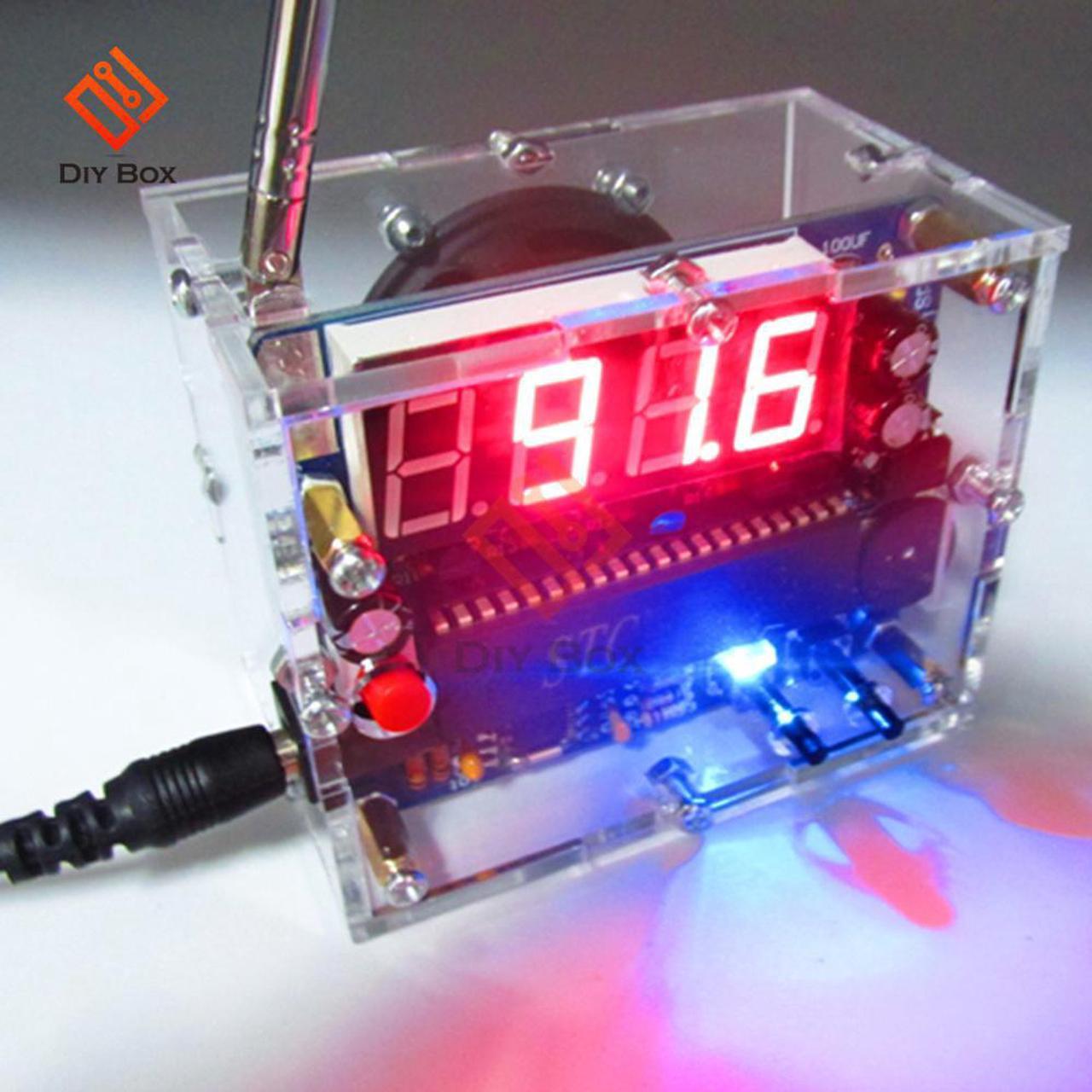 TEA5767 FM Radio DIY Kit 87MHz-108MHz Mini FM Radio Receiver DC 5V Powered Digital Display 5W 8ohm Speaker Antenna FM Radio