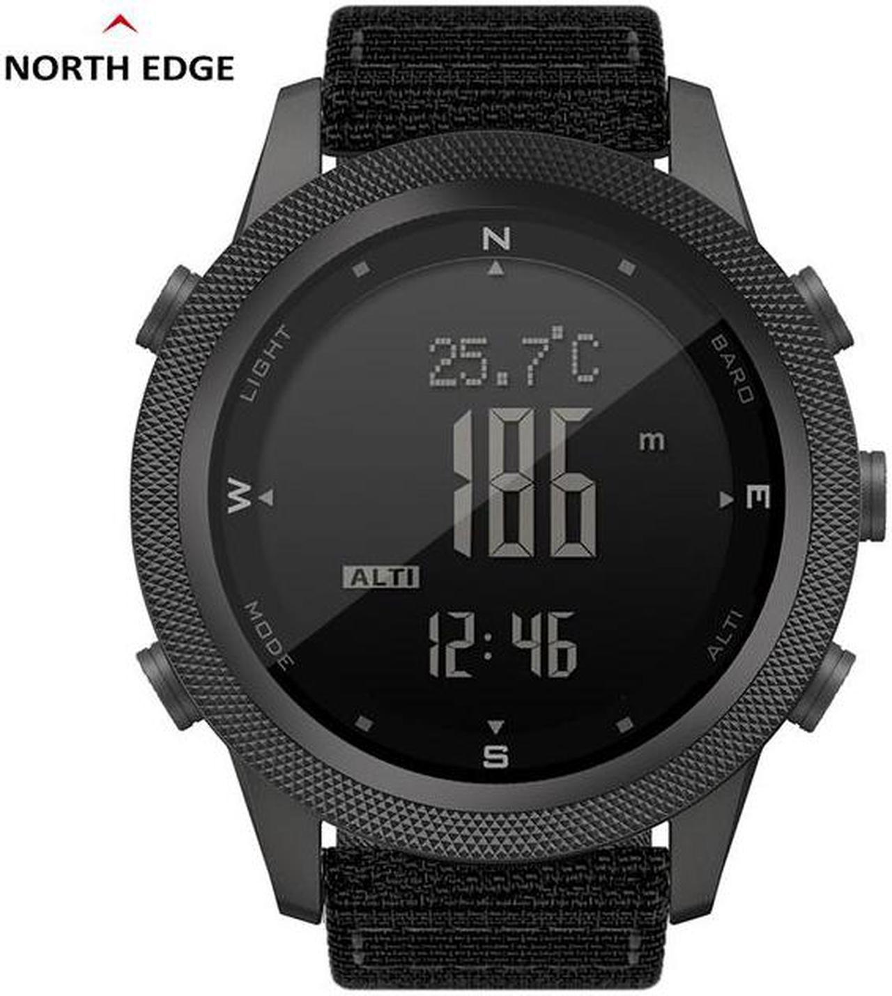 NORTH EDGE  montre numérique de sport militaire pour hommes, multifonction, intelligente, boussole, étanche 50M