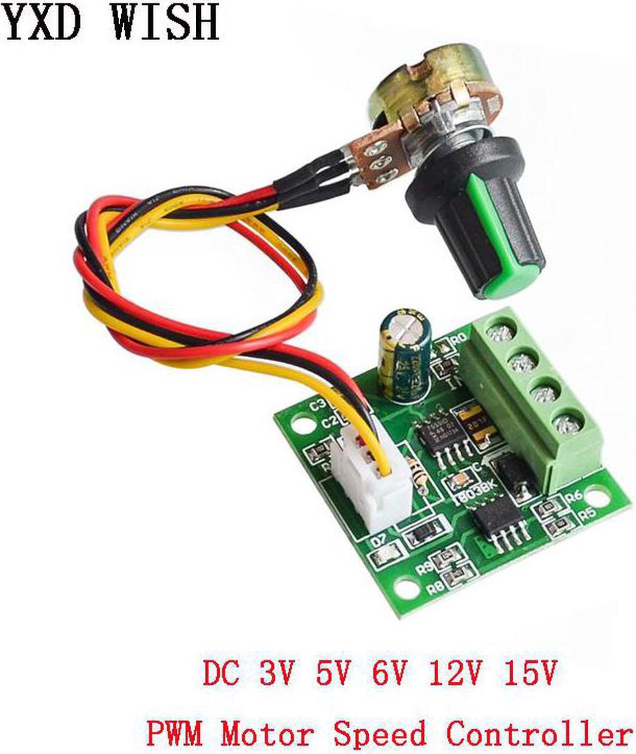 Contrôleur de vitesse de moteur PWM, régulateur automatique, Module de contrôle de basse tension, DC 1.8V à 3V 5V 6V 12V 15V 2A