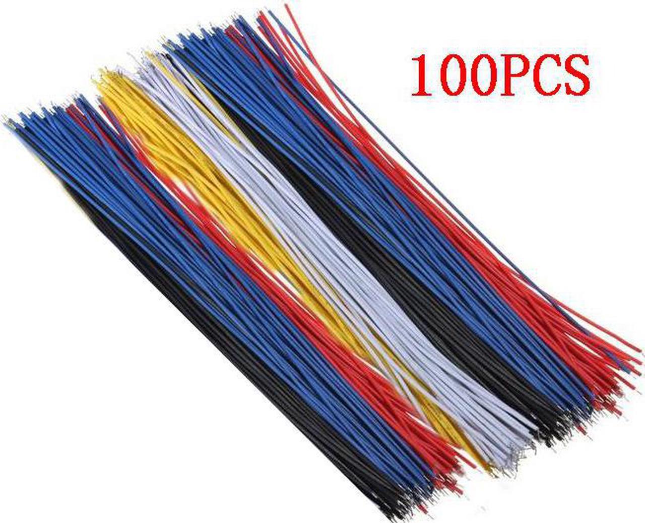 Lot de 100 câbles de soudure de PCB plaqués étain, fils conducteurs en étain de 20cm, connecteur 1007-26AWG