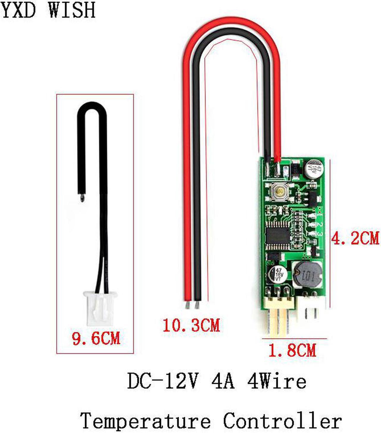 Panneau de contrôle de la vitesse du ventilateur, PWM, 12V DC, contrôleur de la vitesse du ventilateur, Module de commutateur de vitesse pour alarme PC