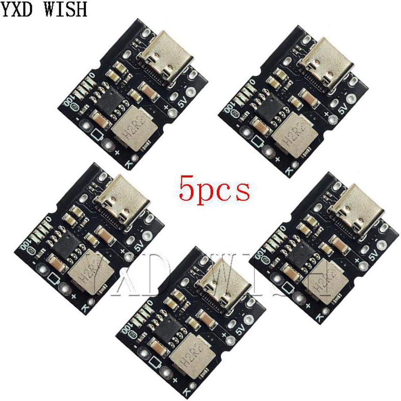 Panneau de Protection de charge de batterie au Lithium 5V 2A Type C USB, 5 pièces, Module de puissance élévateur, chargeur USB DIY