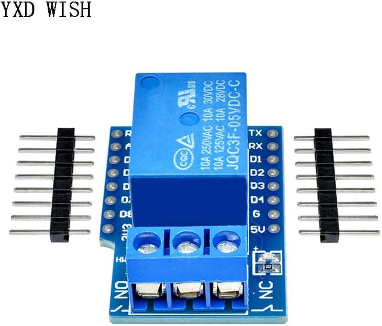 Panneau de relais pour Wemos D1 Mini 5V DC, panneau de développement ESP8266, 10 pièces, pour Arduino DIY