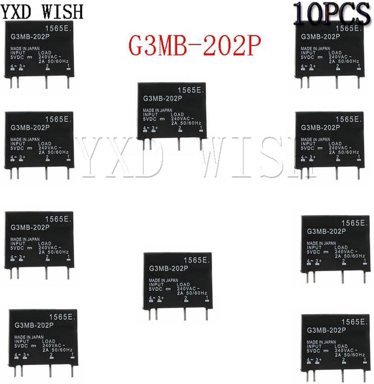 Module relais à semi-conducteurs DC 5V, 10 pièces, montage PCB, SIP SSR AC 240V 2A, résistance de Circuit d'alimentation