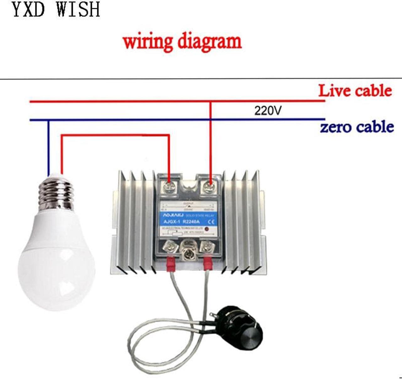 Régulateur de tension électronique SCR, 8000W, AC 110V 220V, 8kw, 0-220V, régulateur de température, variateur de température, Thermostat