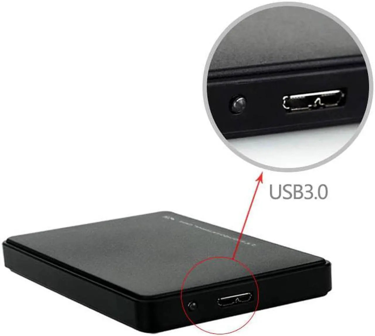 Alt view image 4 of 7 - Hard Drive Enclosure, 2.5 inch SATA to USB 3.0 Tool-Free HDD SSD External Enclosure for 9.5mm 7mm External Hard Drive Case
